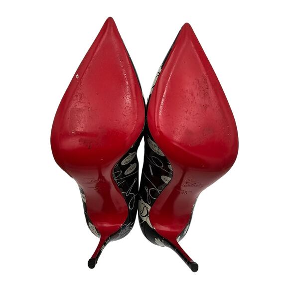 Christian Louboutin Hot Chick 100 Heel Pump Weapons Black Patent Size 40 US 10 - Picture 9 of 11